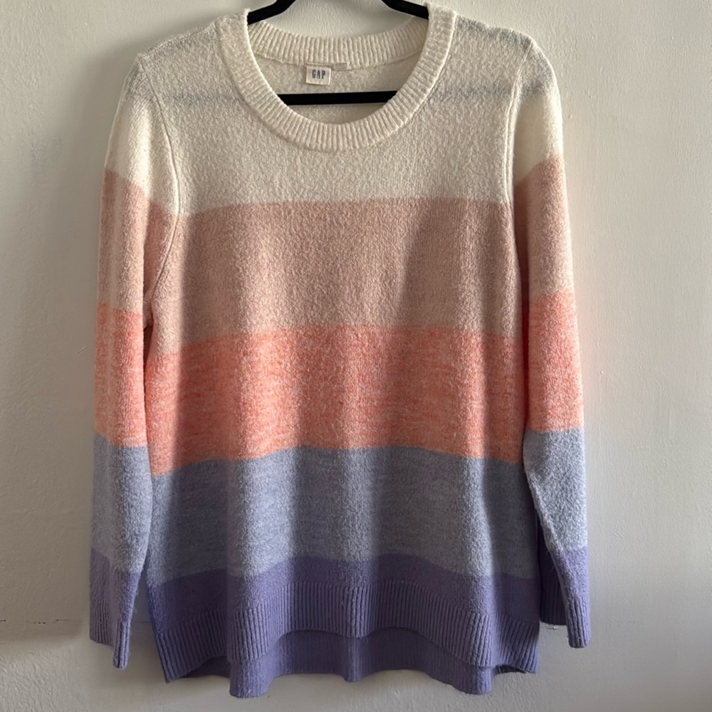 Color Block Crew Neck Sweater